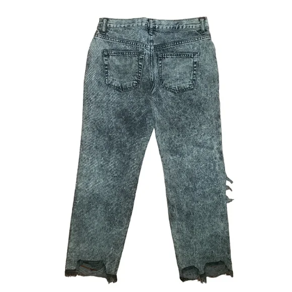 Free People We The Free Maggie Distressed Raw Hem Bottlerocket Mid-Rise Jeans 26 - Picture 9 of 16